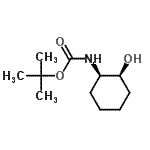 structure of CAS# 291533-28-3, 2-Methyl-2-Propanyl [(1R,2S)-2-Hydroxycyclohexyl]Carbamate;tert-butyl ((1R,2S)-2-hydroxycyclohexyl)carbamate;tert-butyl (1R,2S)-2-hydroxycyclohexylcarbamate;tert-butyl(1R,2S)-2-hydroxycyclohexylcarbamate