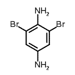 结构式 CAS# 29213-03-4, 2,6-二溴-1,4-苯二胺
