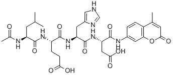结构式 CAS# 292633-16-0, 乙酰基-亮氨酰-谷氨酰-组氨酰-天冬氨酰-4-甲基香豆素