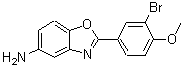 structure of CAS# 293737-88-9, 2-(3-Bromo-4-Methoxyphenyl)-1,3-Benzoxazol-5-Amine;2-(3-bromo-4-methoxyphenyl)-1,3-benzoxazol-5-amine;2-(3-Bromo-4-methoxy-phenyl)-benzooxazol-5-ylamine;2-(3-bromo-4-methoxyphenyl)benzoxazole-5-ylamine