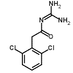 结构式 CAS# 29520-14-7, N-甲脒基-2-(2,6-二氯苯基)乙酰胺