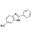 structure of CAS# 2963-65-7, 6-Methyl-2-Phenyl-1H-Benzimidazole;5-Methyl-2-phenyl-1H-benzoimidazole;6-methyl-2-phenyl-1H-benzimidazole;BAS 03420797