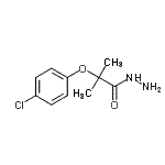 结构式 CAS# 29771-66-2, 2-(4-氯苯氧基)-2-甲基丙酰肼