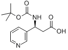 structure of CAS# 297773-45-6, Boc-(S)-3-Amino-3-(3-Pyridyl)-Propionic Acid;BOC-(S)-3-AMINO-3-(3-PYRIDYL)-PROPANOIC ACID;BOC-(S)-3-AMINO-3-(3-PYRIDYL)-PROPIONIC ACID;(S)-N-BOC-3-(3-PYRIDYL)-BETA-ALANINE