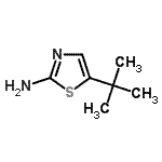 structure of CAS# 299417-31-5, 5-(2-Methyl-2-Propanyl)-1,3-Thiazol-2(3H)-Imine;2-thiazolamine, 5-(1,1-dimethylethyl);2-thiazolamine, 5-(1,1-dimethylethyl)-;5-(tert-butyl)-1,3-thiazole-2-ylamine