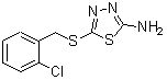 结构式 CAS# 299442-99-2, 5-[(2-氯苄基)硫基]-1,3,4-噻二唑-2-胺
