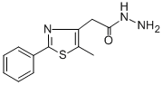 structure of CAS# 300664-52-2, 2-(5-Methyl-2-phenyl-1,3-thiazol-4-yl)acetohydrazide;2-(5-METHYL-2-PHENYL-1,3-THIAZOL-4-YL)ETHANOHYDRAZIDE