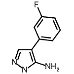 structure of CAS# 301373-68-2, 4-(3-Fluorophenyl)-1H-Pyrazol-5-Amine;4-(3-fluorophenyl)-1H-pyrazol-3-amine;4-(3-fluorophenyl)-1H-pyrazol-5-amine