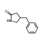 structure of CAS# 30200-04-5, 4-Benzyl-2-Pyrrolidinone;2-pyrrolidinone, 4-(phenylmethyl);2-pyrrolidinone, 4-(phenylmethyl)-;2-PYRROLIDINONE, 4-(PHENYLMETHYL)-, (4S)-