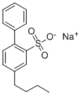 CAS 登录号：30233-81-9， 2-丁基-6-苯基苯磺酸钠