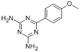 structure of CAS# 30354-91-7, 6-(4-Methoxyphenyl)-1,3,5-triazine-2,4-diamine;[4-Amino-6-(4-Methoxyphenyl)-S-Triazin-2-Yl]Amine;2,4-Diamino-6-(4-Methoxyphenyl)-1,3,5-Triazine;579939_Aldrich