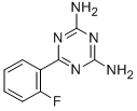 structure of CAS# 30530-42-8, 2,4-Diamino-6-(2-Fluorophenyl)-1,3,5-Triazine;1,3,5-Triazine-2,4-Diamine, 6-(2-Fluorophenyl)-;6-(2-FLUOROPHENYL)-1,3,5-TRIAZINE-2,4-DIAMINE;2,4-DIAMINO-6-(2-FLUOROPHENYL)-1,3,5-TRIAZINE