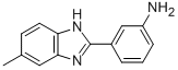 structure of CAS# 305357-79-3, 3-(6-Methyl-1H-Benzimidazol-2-Yl)Aniline;[3-(6-Methyl-1H-Benzimidazol-2-Yl)Phenyl]Amine;3-(5-Methyl-1H-Benzoimidazol-2-Yl)-Phenylamine;Bas 05289994