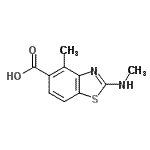 CAS 登录号：306276-93-7， 4-甲基-2-(甲基氨基)-1,3-苯并噻唑-5-羧酸