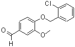 结构式 CAS# 306280-02-4, 4-[(2-氯苄基)氧基]-3-甲氧基苯甲醛