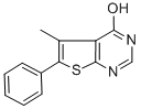 structure of CAS# 306934-76-9, 5-Methyl-6-Phenylthieno[2,3-d]Pyrimidin-4-Ol;4-HYDROXY-5-METHYL-6-PHENYLTHIENO[2 3-D]PYRIMIDINE;5-METHYL-6-PHENYLTHIENO[2,3-D]PYRIMIDIN-4-OL