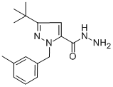structure of CAS# 306937-06-4, 3-(Tert-Butyl)-1-(3-Methylbenzyl)-1H-Pyrazole-5-Carbohydrazide;3-(TERT-BUTYL)-1-(3-METHYLBENZYL)-1H-PYRAZOLE-5-CARBOHYDRAZIDE
