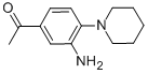 structure of CAS# 30877-81-7, 1-(3-Amino-4-Piperidinophenyl)-1-Ethanone;1-[3-Amino-4-(1-Piperidyl)Phenyl]Ethanone;1-(3-Amino-4-Piperidino-Phenyl)Ethanone;1-(3-Amino-4-Piperidin-1-Yl-Phenyl)Ethanone