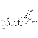 CAS 登录号：31087-94-2， 16-乙酰氧基-3-[(2,6-二脱氧-3-O-甲基己糖吡喃糖苷)氧基]-14-羟基心甾-20(22)-烯内酯