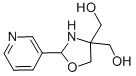 结构式 CAS# 312620-99-8, [(2S)-4-(羟基甲基)-2-吡啶-3-基-1,3-恶唑烷-3-鎓-4-基]甲醇