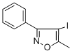 structure of CAS# 31295-66-6, 4-Iodo-5-Methyl-3-Phenylisoxazole;4-IODO-5-METHYL-3-PHENYLISOXAZOLE
