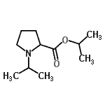 structure of CAS# 31552-16-6, Isopropyl 1-Isopropylprolinate;Isopropyl 1-isopropyl-2-pyrrolidinecarboxylate #;isopropyl 1-isopropylprolinate;MFCD20441334
