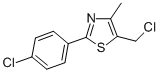 structure of CAS# 317319-28-1, 5-(Chloromethyl)-2-(4-Chlorophenyl)-4-Methyl-1,3-Thiazole;5-(CHLOROMETHYL)-2-(4-CHLOROPHENYL)-4-METHYL-1,3-THIAZOLE
