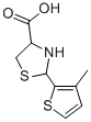 structure of CAS# 318466-03-4, (2S,4S)-2-(3-Methylthiophen-2-Yl)-1,3-Thiazolidin-3-Ium-4-Carboxylic Acid;(2S,4S)-2-(3-Methyl-2-Thienyl)Thiazolidin-3-Ium-4-Carboxylate;(2S,4S)-2-(3-Methyl-2-Thienyl)-4-Thiazolidin-3-Iumcarboxylate;Zinc00082606