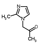 结构式 CAS# 31964-03-1, 1-(2-甲基-1H-咪唑-1-基)丙酮