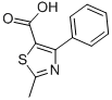 structure of CAS# 32002-72-5, 2-Methyl-4-Phenyl-1,3-Thiazole-5-Carboxylic Acid;2-Methyl-4-Phenyl-Thiazole-5-Carboxylate;2-Methyl-4-Phenyl-5-Thiazolecarboxylate;Zinc04218573