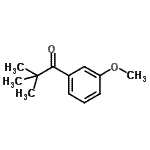 structure of CAS# 32578-12-4, 1-(3-Methoxyphenyl)-2,2-Dimethyl-1-Propanone;1-(3-methoxyphenyl)-2,2-dimethylpropan-1-one;2,2-Dimethyl-3'-methoxypropiophenone;MFCD03841165