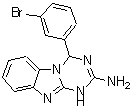 结构式 CAS# 326021-81-2, 4-(3-溴苯基)-1,4-二氢[1,3,5]三嗪并[1,2-a]苯并咪唑-2-胺