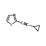 CAS 登录号：329204-45-7， 2-(环丙基乙炔基)-1,3-噻唑
