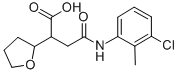 structure of CAS# 330466-14-3, N-(3-Chloro-2-Methyl-Phenyl)-2-(Tetrahydro-Furan-2-Yl)-Succinamic Acid;(2S)-4-[(3-Chloro-2-Methyl-Phenyl)Amino]-4-Oxo-2-[(2R)-Tetrahydrofuran-2-Yl]Butanoate;(2S)-4-[(3-Chloro-2-Methylphenyl)Amino]-4-Oxo-2-[(2R)-2-Tetrahydrofuranyl]Butanoate;(2S)-4-[(3-Chloro-2-Methyl-Phenyl)Amino]-4-Keto-2-(Tetrahydrofuryl)Butyrate
