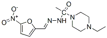 CAS 登录号：33165-17-2， 2-(4-乙基哌嗪-1-基)-N-[(5-硝基呋喃-2-基)亚甲基氨基]乙酰胺