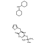 structure of CAS# 331730-09-7, 3-(2-Furyl)-N-{[(2-Methyl-2-Propanyl)Oxy]Carbonyl}-D-Alanine - N-Cyclohexylcyclohexanamine (1:1);(R)-2-(Bo<wbr>c-amino)-<wbr>3-(2-fury<wbr>l)propion<wbr>ic acid d<wbr>icyclohex<wbr>ylamine s<wbr>alt;3-Fur-2-yl-D-alanine, N-BOC protected dicylohexylamine salt;3-Fur-2-yl-L-alanine, N-BOC protected dicylohexylamine salt