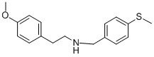 structure of CAS# 331970-71-9, [2-(4-Methoxy-Phenyl)-Ethyl]-(4-Methylsulfanyl-Benzyl)-Amine;2-(4-Methoxyphenyl)-N-[4-(Methylthio)Benzyl]Ethanamine(SALTDATA: Hcl);[2-(4-METHOXY-PHENYL)-ETHYL]-(4-METHYLSULFANYL-BENZYL)-AMINE;2-(4-METHOXYPHENYL)-N-[4-(METHYLTHIO)BENZYL]ETHANAMINE