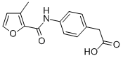 structure of CAS# 332129-63-2, (4-[(3-Methyl-Furan-2-Carbonyl)-Amino]-Phenyl)-Acetic Acid;2-[4-[[(3-Methyl-2-Furyl)-Oxomethyl]Amino]Phenyl]Acetate;2-[4-[(3-Methylfuran-2-Yl)Carbonylamino]Phenyl]Ethanoate;Zinc00261956