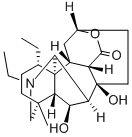 CAS 登录号：3328-84-5， (3R,6S,6aS,7R,7aS,10S,12aS,13R,13aR,14S,15R)-1-乙基十四氢-12a,14-二羟基-6-甲氧基-3-甲基-8H-13,3,6a-亚乙基-7,10-甲桥氧杂卓并[3,4-i]-1-苯并氮杂环辛四烯-8-酮