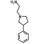 structure of CAS# 33304-29-9, 2-(3-Phenyl-1-Pyrrolidinyl)Ethanamine;2-(3-phenylpyrrolidin-1-yl)ethanamine;2-(3-Phenylpyrrolidin-1-yl)ethylamine;2-(3-Phenyl-pyrrolidin-1-yl)-ethylamine