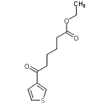 structure of CAS# 333355-34-3, Ethyl 6-Oxo-6-(3-Thienyl)Hexanoate;Ethyl 6-oxo-6-(3-thienyl)hexanoate;Ethyl 6-oxo-6-(thiophen-3-yl)hexanoate