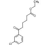 structure of CAS# 333355-35-4, Ethyl 6-(3-Chlorophenyl)-6-Oxohexanoate;ethyl 6-(3-chlorophenyl)-6-oxohexanoate