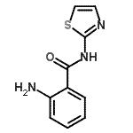 结构式 CAS# 33373-89-6, 2-氨基-N-(1,3-噻唑-2-基)苯甲酰胺