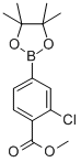 structure of CAS# 334018-52-9, (3-Chloro-4-Methoxycarbonyl)Benzeneboronic Acid Pinacol Ester;Methyl 2-Chloro-4-(4,4,5,5-Tetramethyl-1,3,2-Dioxaborolan-2-Yl)Benzoate;3-Chloro-4-(Methoxycarbonyl)Benzeneboronic Acid, Pinacol Ester 95%;4-Methoxycarbonyl-3-Chlorobenzeneboronic Acid Pinacol Ester, 98%