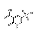 结构式 CAS# 334708-05-3, 2-氧代-5-磺基-1,2-二氢-3-吡啶羧酸