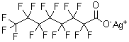 structure of CAS# 335-93-3, Silver Perfluorooctanoate;Silver 2,2,3,3,4,4,5,5,6,6,7,7,8,8,8-Pentadecafluorocaprylate;Nsc 18402
