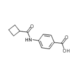 structure of CAS# 33582-66-0, 4-[(Cyclobutylcarbonyl)Amino]Benzoic Acid;4-(cyclobutylcarbonylamino)benzoic acid;4-[(Cyclobutylcarbonyl)amino]benzoic acid;MFCD03236638