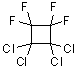 structure of CAS# 336-50-5, 1,1,2,2-Tetrachlorotetrafluorocyclobutane;1,1,2,2-Tetrachloro-3,3,4,4-Tetrafluoro-Cyclobutane;St5407236;Nsc158685