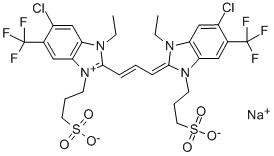 CAS#: 33628-07-8， Sodium 4-[5-Chloro-2-[(E,3E)-3-[6-Chloro-1-Ethyl-3-(4-Sulfonatobutyl)-5-(Trifluoromethyl)Benzimidazol-2-Ylidene]Prop-1-Enyl]-3-Ethyl-6-(Trifluoromethyl)Benzimidazol-1-Ium-1-Yl]Butane-1-Sulfonate