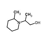 结构式 CAS# 33742-65-3, 2-(2-甲基-1-哌啶基)-1-丙醇